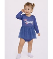 Civil Baby Originals Baskılı 0-3 Yaş Çıtçıtlı Badi - Mavi (İndigo)