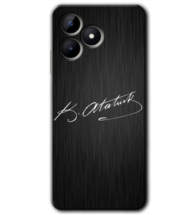 Realme C53 Kılıf HD Desen Baskılı Kılıf - İmza Atatürk