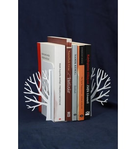 Ağaç Desenli Kitap Tutucu, Ev Ve Ofis Dekoratif Estetik Kitap Tutucu, Ağac Desenli Kitaplık Tutucu Beyaz