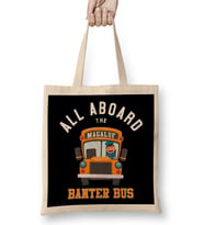 All Aboard The Magaluf Banter Bus Bez Çanta Uzun Saplı