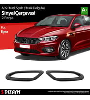 Fiat Egea Siyah ABS Plastik Sinyal Çerçevesi 2 Prç. ABS Plastik Dolgulu 2015 Üzeri