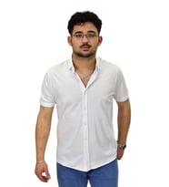 Erkek Gömlek Yaka Düğmeli Merserize Tişört 4410 BGL-ST04530 (Beyaz)