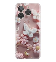 General Mobile Era 50 Kılıf Boutique Baskılı Resimli Pembe Kelebekler Pcode -088
