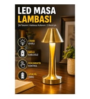 Şarjlı LED Masa Lambası 3 Renk Ayarlı Kablosuz Modern Tasarım