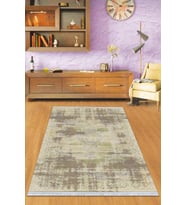 Yeşil Vintage Dokuma Pamuk Tabanlı Kaymaz Kilim KLM362