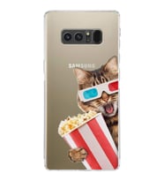 PrintiFy Samsung Galaxy Note 8 ile Uyumlu Kedi 1 Kamera Korumalı Şeffaf Kılıf