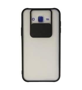 Northcity Samsung Galaxy J7 Kılıf Palm Buzlu Kamera Sürgülü Silikon - Siyah