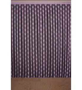 KELEBEK  MODEL LİLA RENK İP PERDE HAZIR DÜĞMELERİ DİKİLMİŞ İP PERDE 300*280 cm
