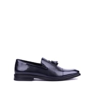 Shoetyle - Hakiki Rugan Deri Lacivert Renk Erkek Klasik Ayakkabı - 900-4702