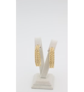XUPING JEWELRY 14 Ayar Altın Kaplama, Şerit Kesim Trend Küpe