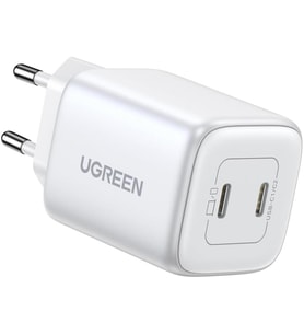 45W Dual USB-C PD şarj cihazı (25W+20W), beyaz