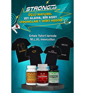 Stronglab, Naturel Üçlü Güç Seti, Doğal Kas Gelişimi, Testo Booster, Kas Güç