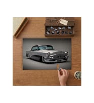 Gri Klasik Araba Tasarımı 240 parça Ahşap Puzzle Ahşap Kutuda MP03942