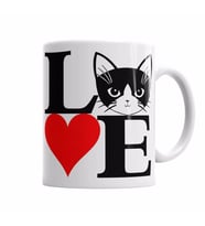 ı lowe kedi seni seviyorum kedi Kupa Bardak Porselen