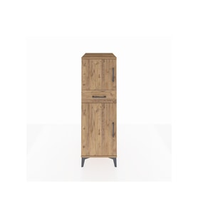 Kronos Dolap 2 Raflı Tek Çekmeceli 2 Kapaklı 44x59x134 Çam-Çam