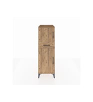 Kronos Dolap 2 Raflı Tek Çekmeceli 2 Kapaklı 44x59x134 Çam-Çam