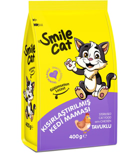 Smile Cat Kısır Kedi Tavuklu 400 gr Kuru Mama