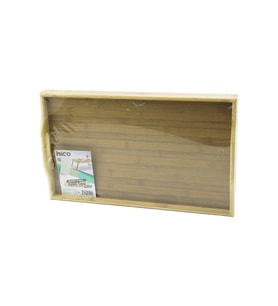 DİKDÖRTGEN=30X50CM AÇ KAPA AYAKLI = 20CM AHŞAP BAMBU SUNUM TEPSİ (5343)