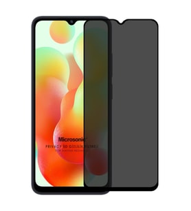 Microsonic Xiaomi Redmi 12C Privacy 5D Gizlilik Filtreli Cam Ekran Koruyucu Siyah