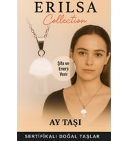 Sertifikalı Mantar Model Ay Taşı Kolye - Şifa ve Enerji Veren Doğal Taş Takı (Çok Renkli)