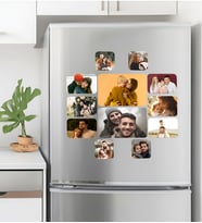 Kişiye Özel 12 Parça Karma Boy Fotoğraflı Buzdolabı Magnet Seti Sevgiliye ve Aileye Hediye Anı Kolajı Resimli Magnet