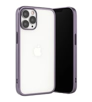 Newface Apple iPhone 13 Pro Max Kılıf Razer Lensli Silikon - Mor