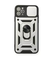 Apple İphone 11 Pro Kılıf Pars Lens Yüzüklü Silikon - Gümüş