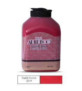 Artdeco 500Ml Kadife Kırmızı Akrilik Boya 3019