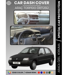 RENAULT CLIO 1 (1994-1998) Torpido Örtüsü Ön Göğüs Koruma Torpido Koruma Araca Özel Tam Uyum
