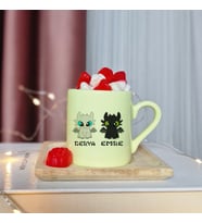 Gecenin Öfkesi & Işığın Öfkesi Tasarımlı Kişiye Özel Sarı Türk Kahvesi Fincanı