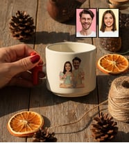 Kişiye Özel Karikatür Yemek Yapan Romantik Çift T Kupa Sevgililer Günü Hediyesi