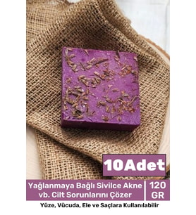 Özel %100 Doğal Güzel Kokulu El Yüz Saç Vücut Cilt Orijinal Bitkisel Lavanta Sabunu 120G - 10 Adet