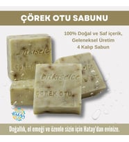 Bitkiselce Saf ve doğal içeriklerle Çörek Otu Sabunu  450 gr (4 Kalıp)