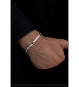Erkek Gümüş Bileklik - 5mm Nano Model Gümüş Bileklik 484345645545