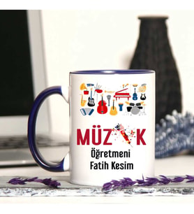 Müzik Öğretmenine Özel Öğretmenler Günü Hediyesi Kişiye Özel Kupa Bardak