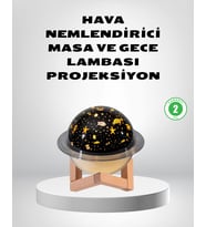 Usb Projeksiyon Gece Lambası Hava Nemlendirici – Aromaterapi Destekli, Taşınabilir Mini - Lisinya