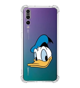 Huawei P20 Pro  Köşe Korumalı Antişok Kapak Donald Duck Tasarımlı Şeffaf  Kılıf