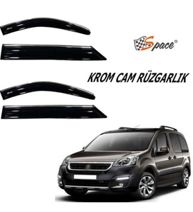 Krom Cam Rüzgarlığı 1.2Mm Peugeot Partner Tepe  2010-2015 2'Li / Caru462