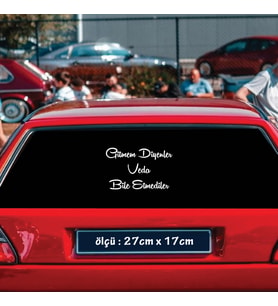 gitmem diyenler, Oto ön arka cam yazıları - özlü espirili komik türkçe koyan sözler