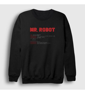 Presmono Unisex Siyah Sudo Hacker Mr Robot Sweatshirt 413318tt