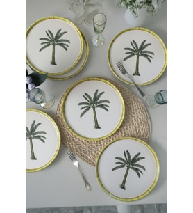 Keramika Palmiye Nordic Servis Tabağı 28 Cm 6 Adet 22642 (Çok Renkli)