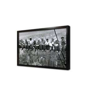 Gökdelen İşçileri Çerçeveli Cam Tablo