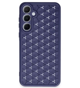 Newface Samsung Galaxy A55 5G Kılıf Petek Silikon Kapak - Lacivert