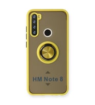 Xiaomi Redmi Note 8 Kılıf Montreal Yüzüklü Silikon Kapak - Sarı