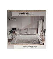 Bej Jakar Lux Tek Kişilik Pike Takımı 2 Yastık Kılıflı