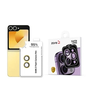Galaxy Z Flip 6 Zore CL-11 Safir Parmak İzi Bırakmayan Anti-Reflective Kamera Lens Koruyucu