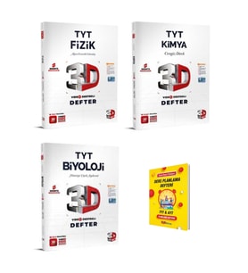 TYT Fizik Kimya ve Biyoloji Video Destekli Defter 3lü Set