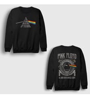 Presmono Unisex Siyah Tour V2 Pink Floyd Sırt Baskılı Sweatshirt 518187tt