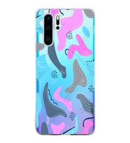 Huawei P30 Pro Uyumlu Kapak Abstrackt Tasarımlı Şeffaf Silikon Kılıf