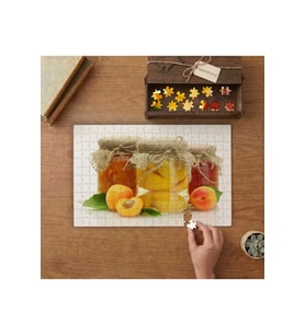 Meyve Kompostoları Tasarımı 240 parça Ahşap Puzzle Ahşap Kutuda MP00401